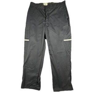 FedEx Pants Mens‎ 40x30 Blue Insulated Cargo Fleece Lined Reflective Workwear